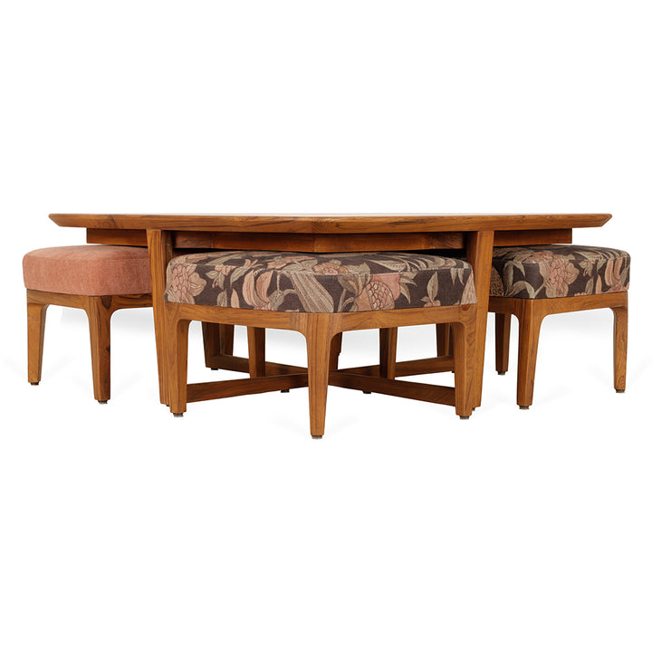 Kiota - Teakwood Nested Center Table - Alankaram