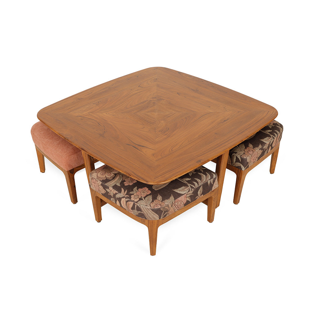 Nested Center Table Kiota - Teakwood Nested Center Table | Alankaram