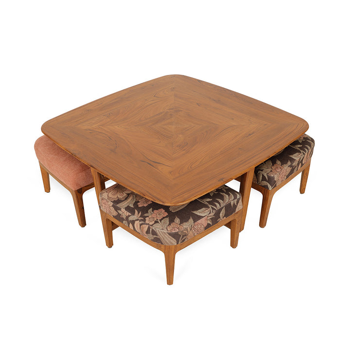 Kiota - Teakwood Nested Center Table - Alankaram