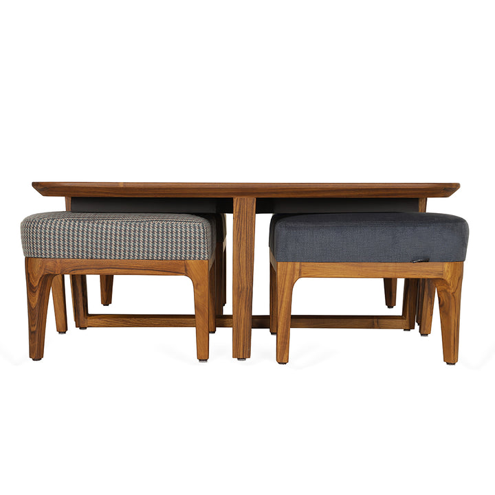 Kiota - Teakwood Nested Center Table - Alankaram