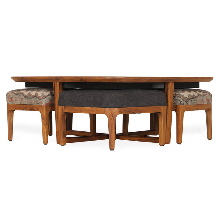 Kiota - Teakwood Nested Center Table - Alankaram