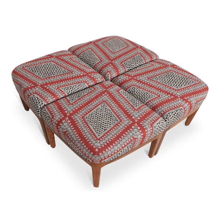 Kiota - Teakwood Nested Center Table - Alankaram