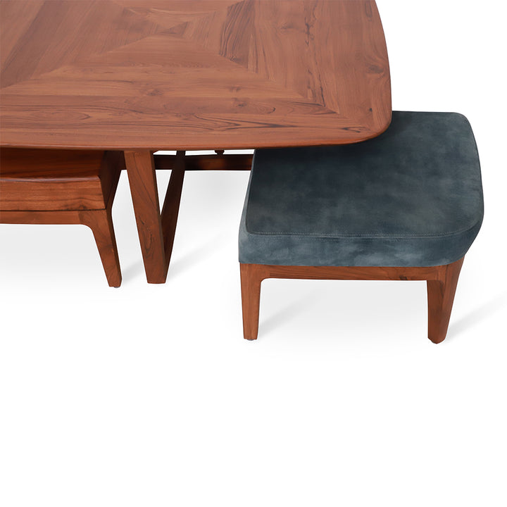 Kiota - Teakwood Nested Center Table - Alankaram