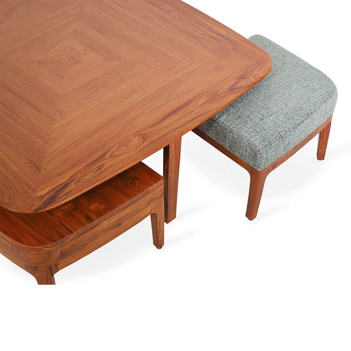 Kiota - Teakwood Nested Center Table - Alankaram