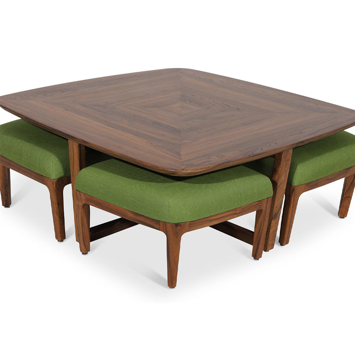 Kiota - Teakwood Nested Center Table - Alankaram