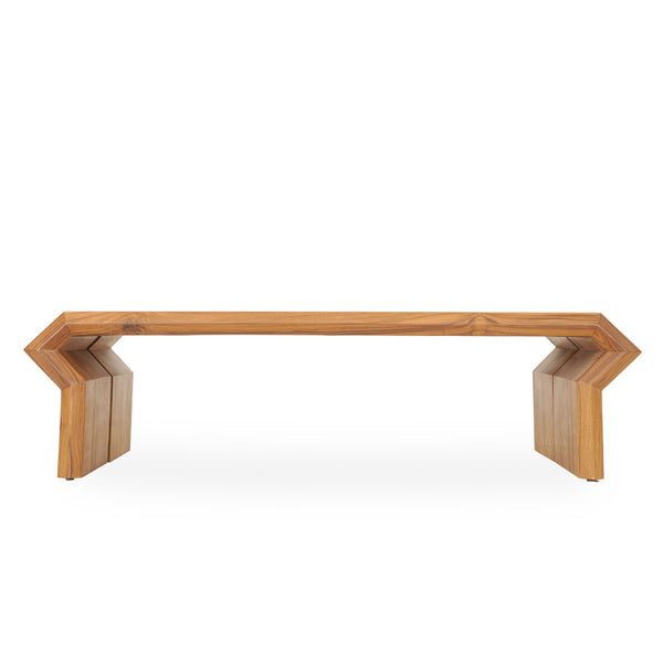 Sivri – Teak Center Table with Groove