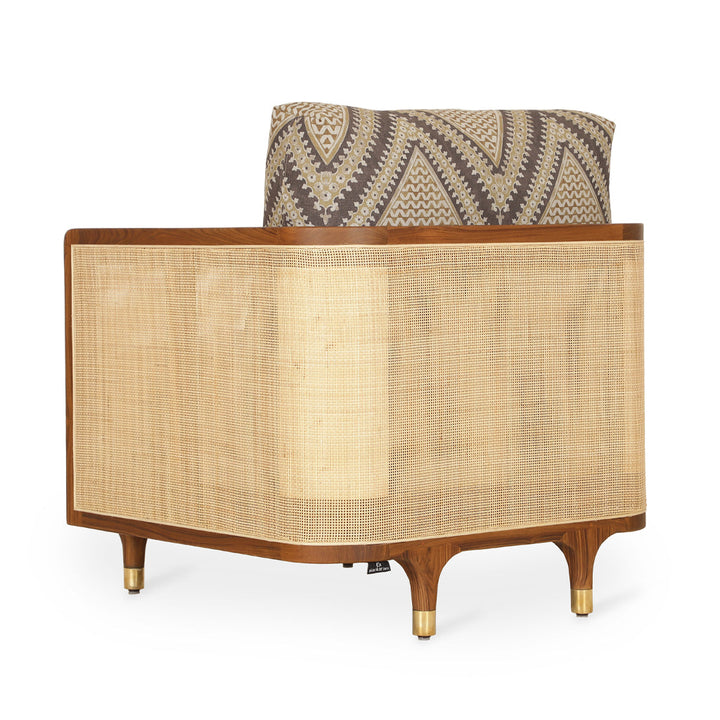 Luk - Teakwood Brown Fabric Sofa