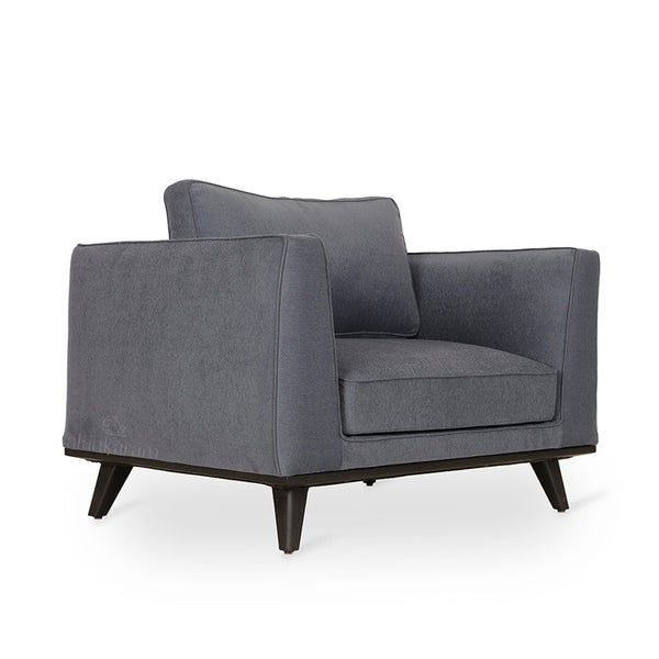 Mihla - Grey Fabric Club Sofa