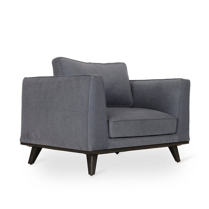 Mihla - Grey Fabric Club Sofa