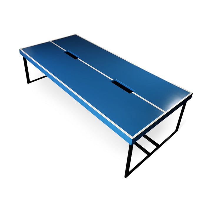 Miihi - Metal Meeting Room Table with Solidwood Top