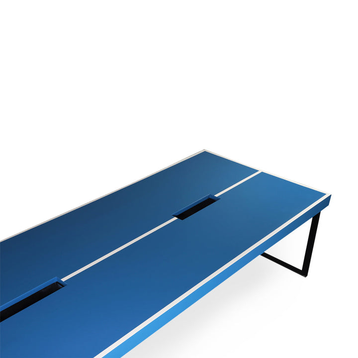 Miihi - Metal Meeting Room Table with Solidwood Top