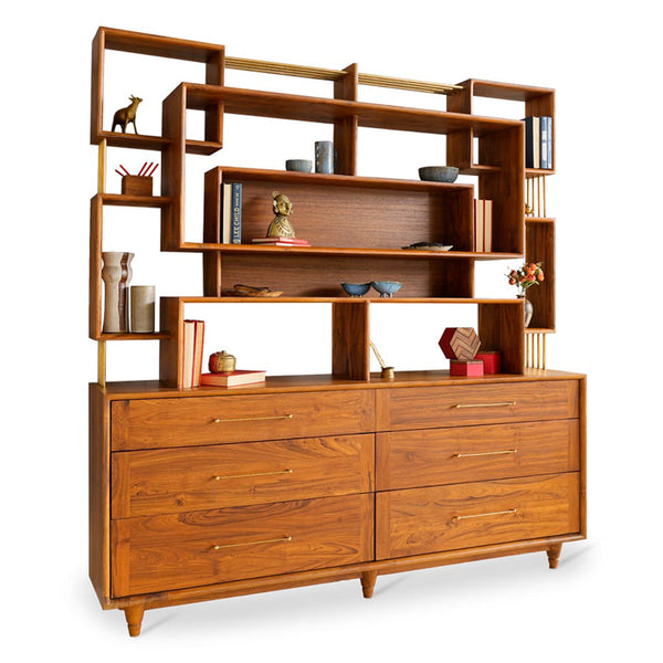 Aasad - Teakwood Cutlery Unit with Brass