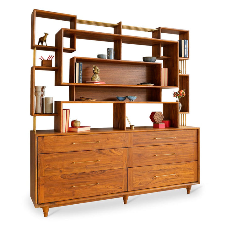 Aasad - Teakwood Cutlery Unit with Brass