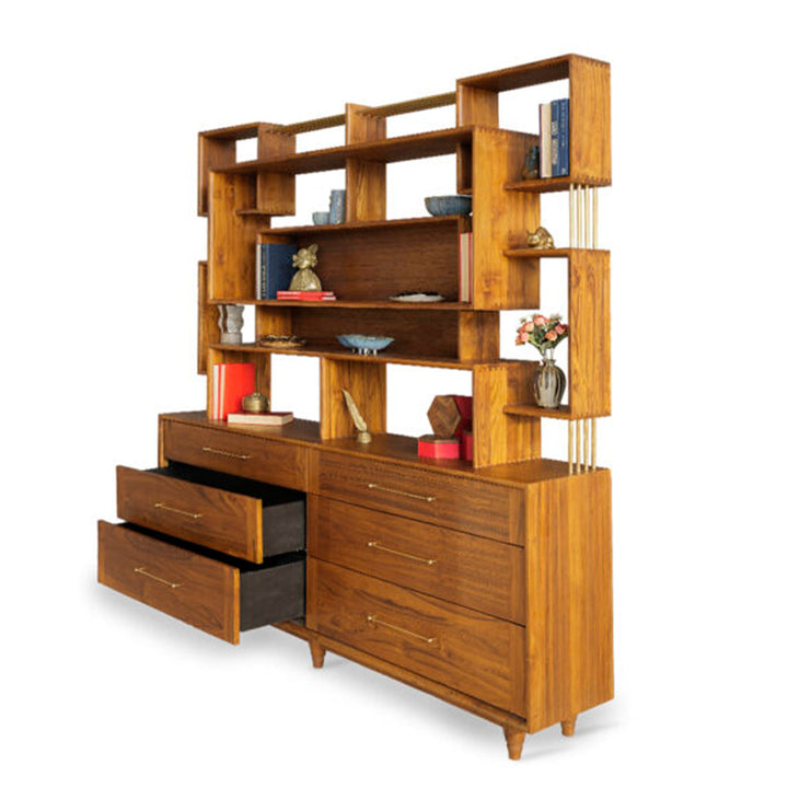 Aasad - Teakwood Cutlery Unit with Brass