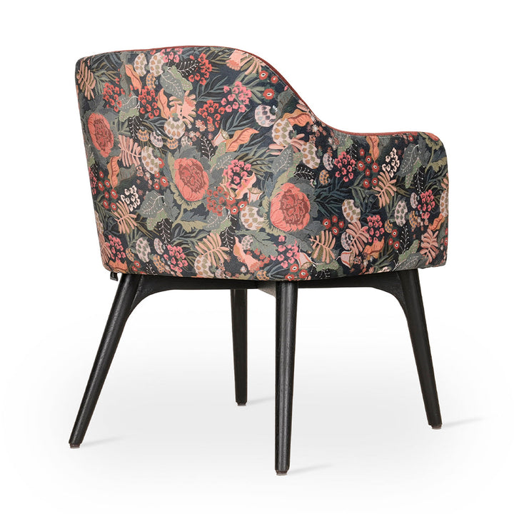 Aavaha - Ash/Oak/Beech Dining Chair, Black Stained, Dining & Study Chairs - Alankaram