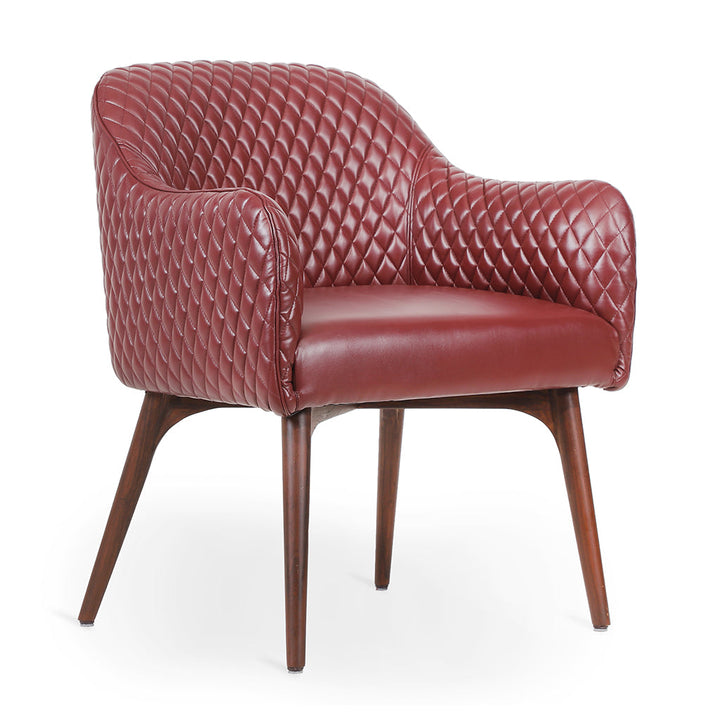 Aavaha - Teak Legs Dining Chair, Stained, Dining & Study Chairs - Alankaram