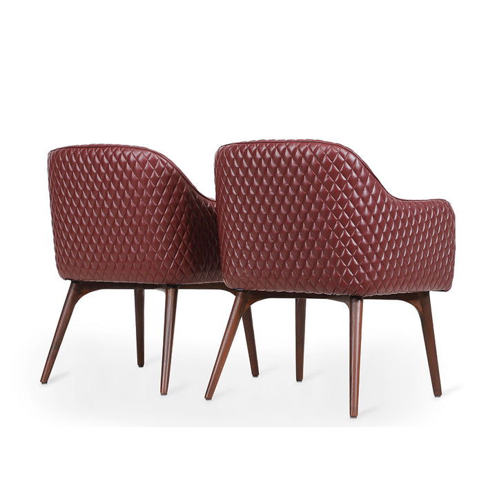 Aavaha - Teak Legs Dining Chair, Stained, Dining & Study Chairs - Alankaram