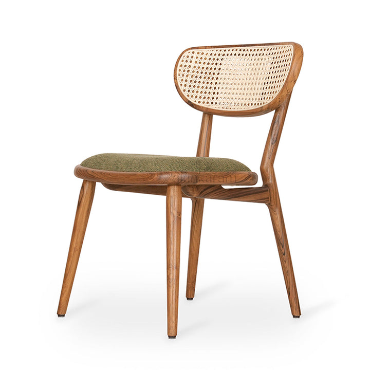 Aria - Teakwood Dining & Study Chair with Rattan Back