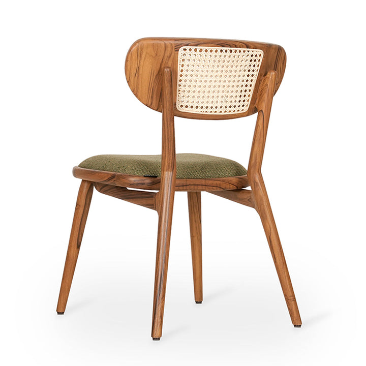 Aria - Teakwood Dining & Study Chair with Rattan Back
