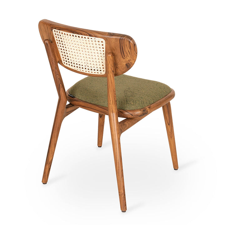 Aria - Teakwood Dining & Study Chair with Rattan Back