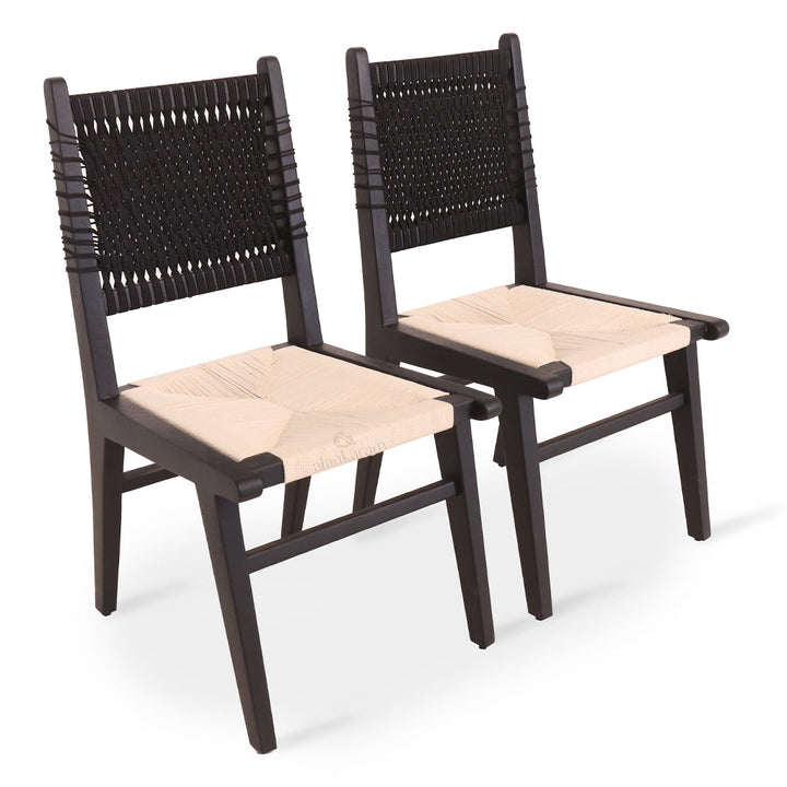 Asandi - Black with Full Cotton Rope