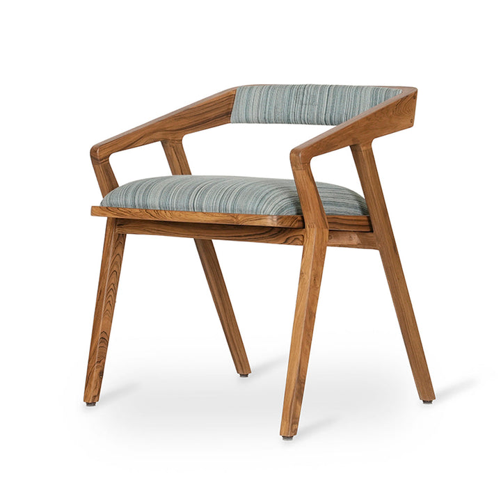 Casilla - Teakwood Dining with Grey Fabric