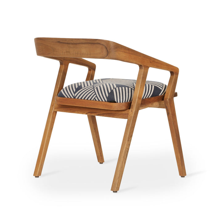 Casilla - Teakwood Chair with Grey Fabric
