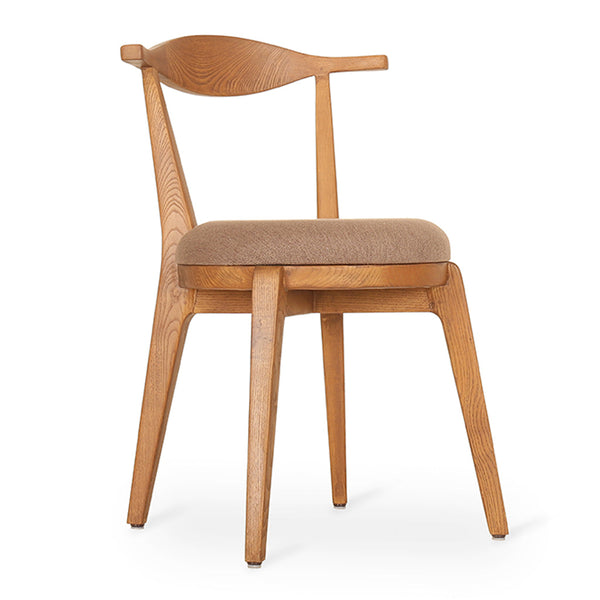 Dogo - Teak Dining Chair, Upholstered Seat