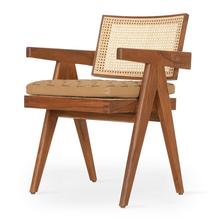 Jeanneret - Teakwood Dining / Office / Arm Chair