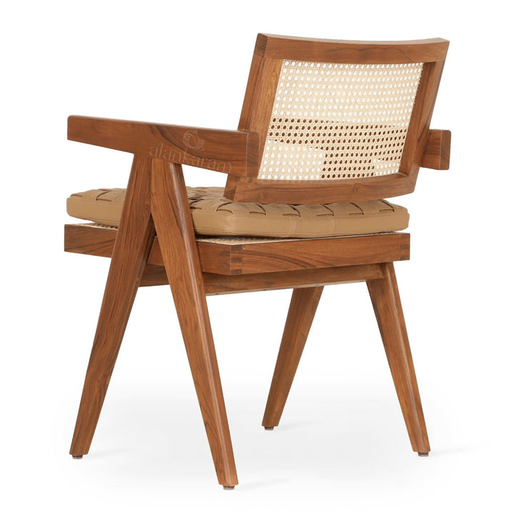 Jeanneret - Teakwood Dining / Office / Arm Chair