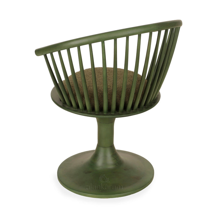 Eski - Solidwood Chair with Green Fabric