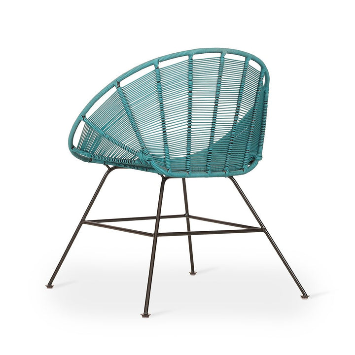 Orgu - Metal Chair with Blue Threads