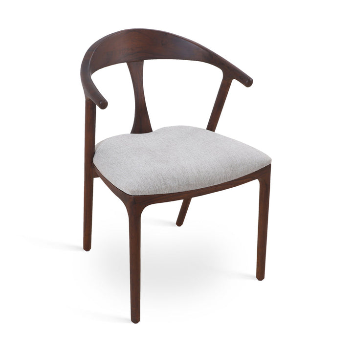 Ploot - Ash/Oak/Beech Dining Chair, Upholstered seat, Stained | Alankaram