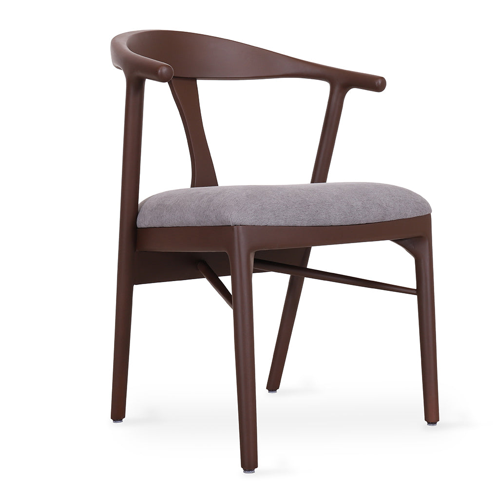 Ploot - Ash/Oak/Beech Dining Chair, Upholstered seat, Stained | Alankaram