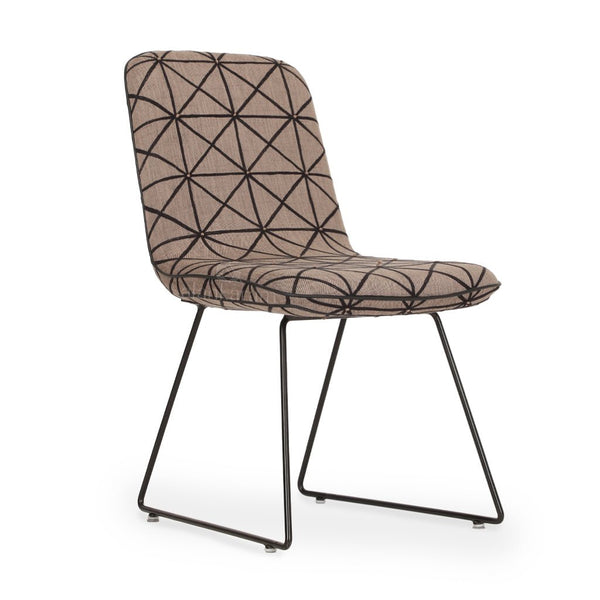 Poro - Metal Chair with Upholstered
