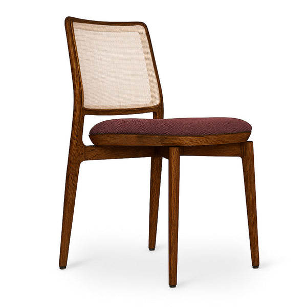 Seren - Ash/Oak/Beech Dining Chair, Upholstered Seat, Stained