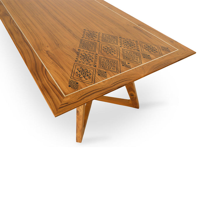 Betona - Wooden top with inlay