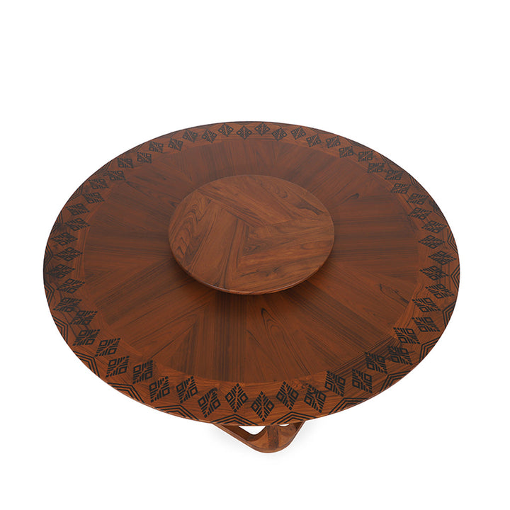 Krug Teakwood Dining Table with Square Base