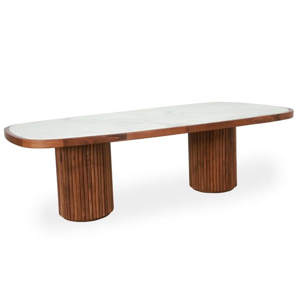 Otutu Teakwood Dining Table with Quartz Top