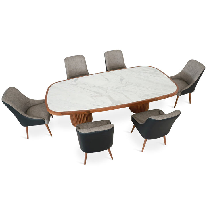 Otutu Teakwood Dining Table with Quartz Top