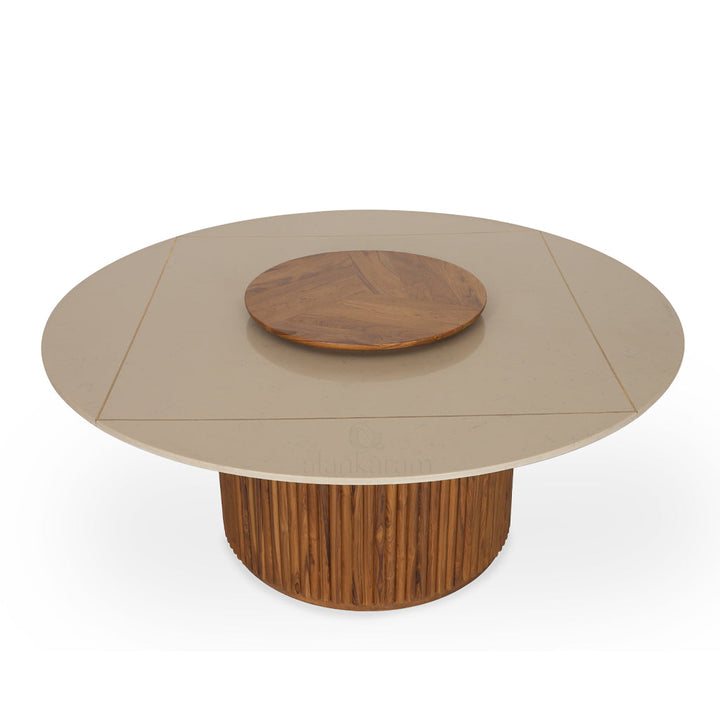 Otutu Teakwood Dining Table with Quartz Top