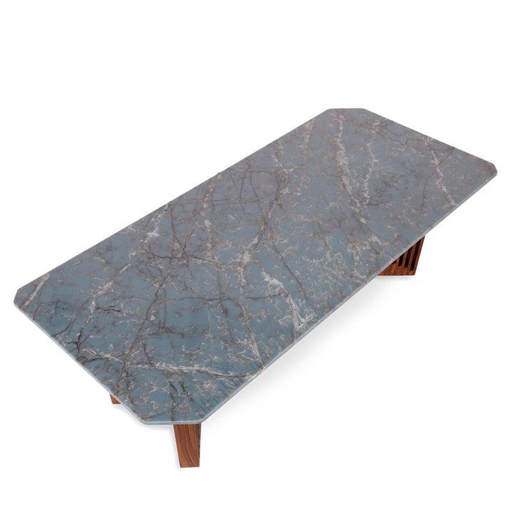 Tyllog Teakwood Dining Table with Stone Top