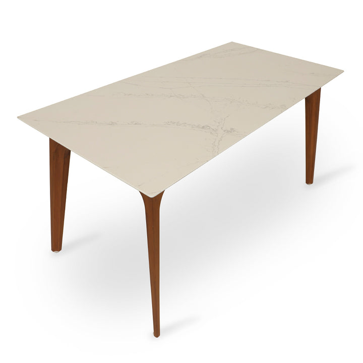 Uvala - Teakwood Dining Table with Stone Top