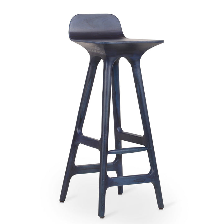 Inalt - High / Bar Chair with Blue Stain