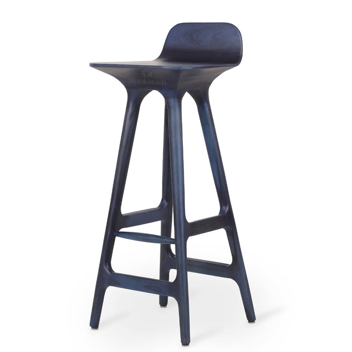 Inalt - High / Bar Chair with Blue Stain