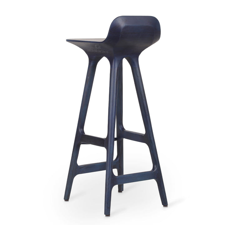 Inalt - High / Bar Chair with Blue Stain