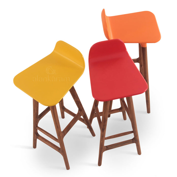 Inalt - High / Bar Chair with Yellow PU