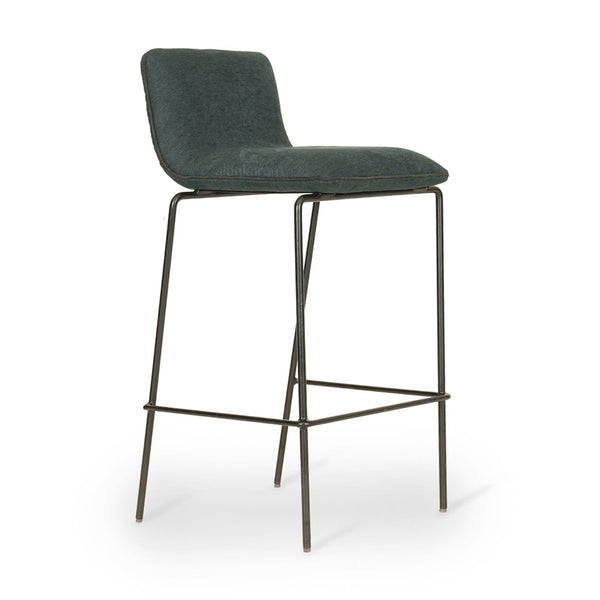 Sering - Metal High / Bar Green Fabric Chair