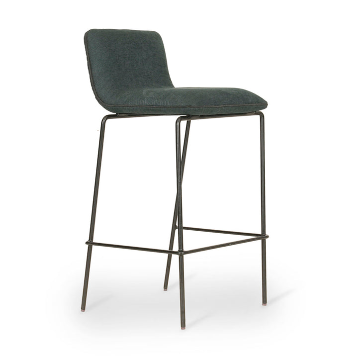 Sering - Metal High / Bar Green Fabric Chair