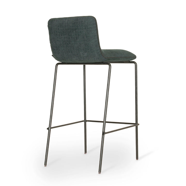 Sering - Metal High / Bar Green Fabric Chair